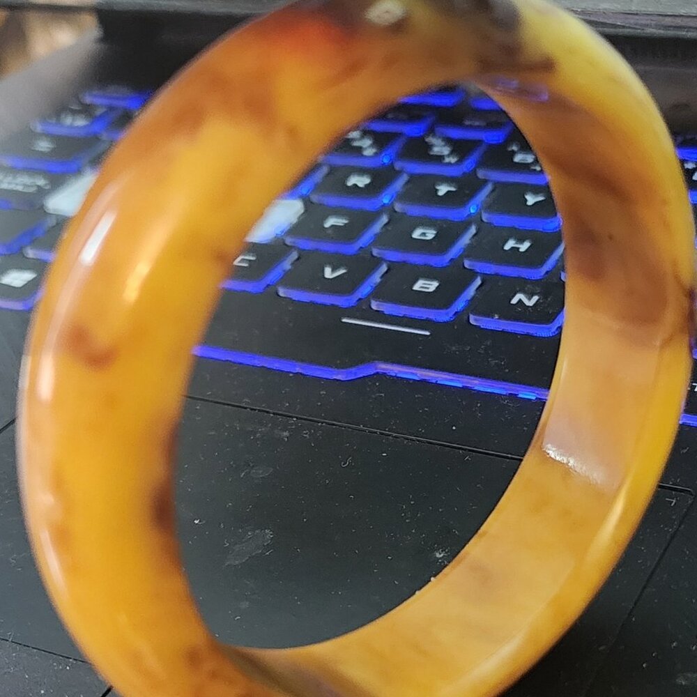 Vintage Butterscotch Bakelite Bracelet Bangle 2 cm